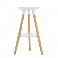 Барный стул Barneo N-19 Modern интерьерный белый в Нягани - nyagan.mebel24.online | фото 1