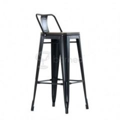 Барный стул N-238 Tolix Wood style Черный в Нягани - nyagan.mebel24.online | фото