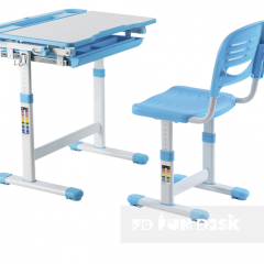 Комплект парта + стул трансформеры Cantare Blue в Нягани - nyagan.mebel24.online | фото