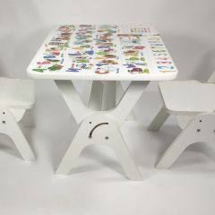 Детский растущий стол-парта и два стула Я САМ "Умка-Дуо" (Алфавит) в Нягани - nyagan.mebel24.online | фото 1