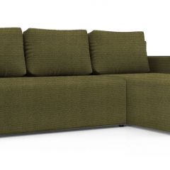 Диван угловой Алиса 3 Shaggy GREEN - TEOS BLACK в Нягани - nyagan.mebel24.online | фото