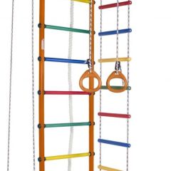 ДСК Атлант оранжевый радуга: турник, кольца, канат, трапеция, веревочная лестница в Нягани - nyagan.mebel24.online | фото 1