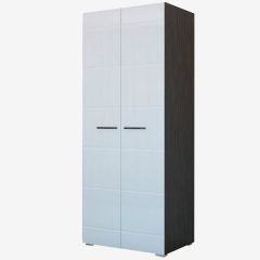 Фиеста №2 Шкаф со штангой (Венге/Белый глянец) в Нягани - nyagan.mebel24.online | фото
