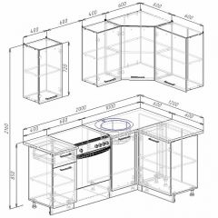 Кухонный гарнитур угловой Графика 2000х1200 (Стол. 26мм) в Нягани - nyagan.mebel24.online | фото 2