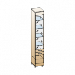Гостиная Камелия Композиция 1 (Гикори Джексон темный) в Нягани - nyagan.mebel24.online | фото 3