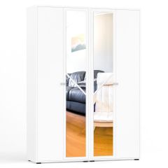 Камелия Шкаф 4-х створчатый, цвет белый, ШхГхВ 160х48х220 см., универсальная сборка, можно использовать как два отдельных шкафа в Нягани - nyagan.mebel24.online | фото
