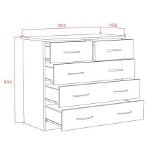 Комод 900 (Дуб сонома светлый) Эко в Нягани - nyagan.mebel24.online | фото 2