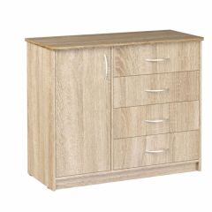Комод Фиеста (Дуб сонома светлый) Эко в Нягани - nyagan.mebel24.online | фото