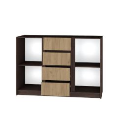 Комод Флоренция (Венге/Дуб Крафт Золотой) в Нягани - nyagan.mebel24.online | фото 2