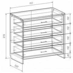 Комод с плитой 22 мм ЛИБЕРТИ в Нягани - nyagan.mebel24.online | фото 3
