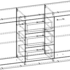 СОНАТА КС-1500 Комод (Дуб сонома/Белый глянец) в Нягани - nyagan.mebel24.online | фото 2