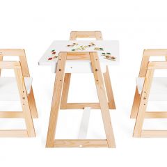 Комплект детской мебели стол и  два стула Я САМ "Лофт-Дуо" (Белый) в Нягани - nyagan.mebel24.online | фото