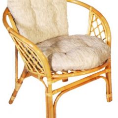 Кресло Багама, подушки светлые обычные шенил (Мёд) в Нягани - nyagan.mebel24.online | фото 1