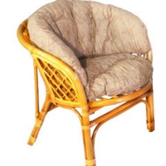 Кресло Багама, подушки светлые полные шенил (Мёд) в Нягани - nyagan.mebel24.online | фото