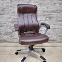 Кресло Barneo K-148 для руководителя (коричневая экокожа) в Нягани - nyagan.mebel24.online | фото