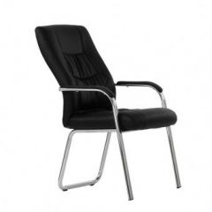 Кресло Barneo K-15 для посетителей и переговорных (черный) в Нягани - nyagan.mebel24.online | фото
