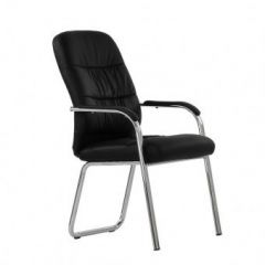 Кресло Barneo K-16 для посетителей и переговорных (черный) в Нягани - nyagan.mebel24.online | фото