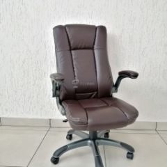 Кресло Barneo K-24 для руководителя (коричневая экокожа) в Нягани - nyagan.mebel24.online | фото