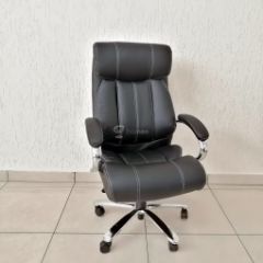 Кресло Barneo K-303 для руководителя (черная экокожа) в Нягани - nyagan.mebel24.online | фото
