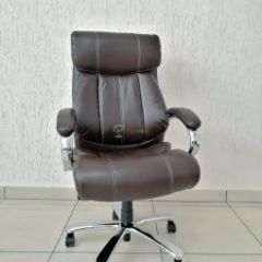 Кресло Barneo K-303 для руководителя (коричневая экокожа) в Нягани - nyagan.mebel24.online | фото 1