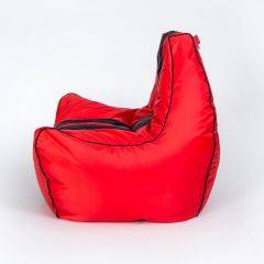 Кресло бескаркасное Авто (Красное с черной полосой) в Нягани - nyagan.mebel24.online | фото 2