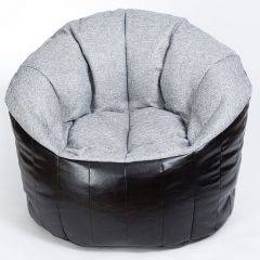 Кресло бескаркасное Релакс Люкс (Серый/Черный) в Нягани - nyagan.mebel24.online | фото 1