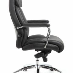 Кресло BRABIX PREMIUM "Phaeton EX-502" (кожа с компаньоном, хром, черное) 530882 в Нягани - nyagan.mebel24.online | фото 3