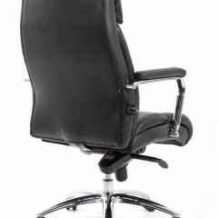 Кресло BRABIX PREMIUM "Phaeton EX-502" (кожа с компаньоном, хром, черное) 530882 в Нягани - nyagan.mebel24.online | фото 4