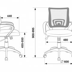 Кресло Бюрократ CH-695N/R/TW-11 красный TW-35N черный TW-11 в Нягани - nyagan.mebel24.online | фото 3