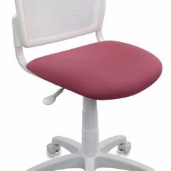 Кресло детское Бюрократ CH-W296NX/26-31 белый TW-15 розовый 26-31 в Нягани - nyagan.mebel24.online | фото