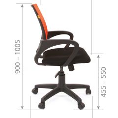 Кресло для оператора CHAIRMAN 696 black (ткань TW-11/сетка TW-04) в Нягани - nyagan.mebel24.online | фото 5