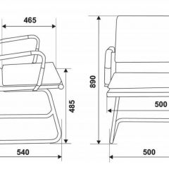 Кресло для посетителя Бюрократ CH-993-Low-V/Brown коричневый в Нягани - nyagan.mebel24.online | фото 3