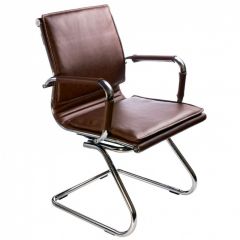 Кресло для посетителя Бюрократ CH-993-Low-V/Brown коричневый в Нягани - nyagan.mebel24.online | фото