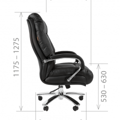 Кресло для руководителя CHAIRMAN 405 (Кожа) Черное в Нягани - nyagan.mebel24.online | фото 5