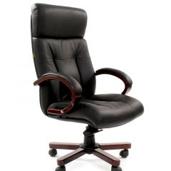 Кресло для руководителя CHAIRMAN  421 (Натуральная кожа) Черное в Нягани - nyagan.mebel24.online | фото