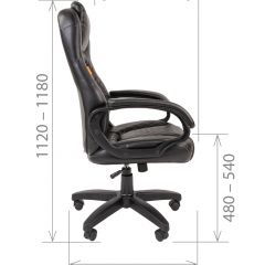 Кресло для руководителя  CHAIRMAN 432 (Экокожа черная) в Нягани - nyagan.mebel24.online | фото 5