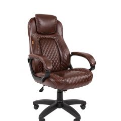 Кресло для руководителя  CHAIRMAN 432 (Экокожа коричневая) в Нягани - nyagan.mebel24.online | фото
