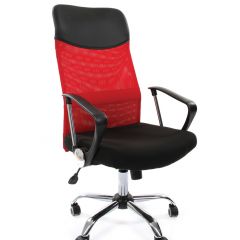 Кресло для руководителя CHAIRMAN 610 N (15-21 черный/сетка красный) в Нягани - nyagan.mebel24.online | фото