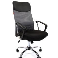 Кресло для руководителя CHAIRMAN 610 N(15-21 черный/сетка серый) в Нягани - nyagan.mebel24.online | фото