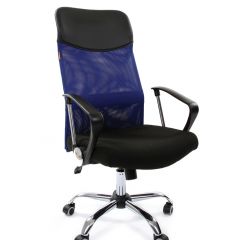 Кресло для руководителя CHAIRMAN 610 N (15-21 черный/сетка синий) в Нягани - nyagan.mebel24.online | фото