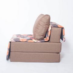 Кресло-кровать бескаркасное Харви (коричневый-геометрия браун) в Нягани - nyagan.mebel24.online | фото 2
