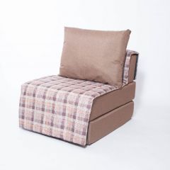 Кресло-кровать бескаркасное Харви (коричневый-квадро беж) в Нягани - nyagan.mebel24.online | фото