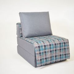 Кресло-кровать бескаркасное Харви (серый-квадро азур) в Нягани - nyagan.mebel24.online | фото 1
