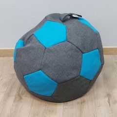 Кресло-мешок Мяч S (Savana Grey-Neo Azure) в Нягани - nyagan.mebel24.online | фото