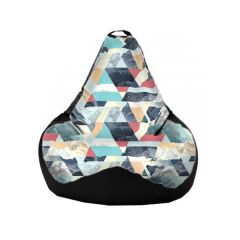Кресло-мешок XL Snow Aqua-Black в Нягани - nyagan.mebel24.online | фото