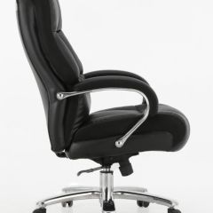 Кресло офисное BRABIX PREMIUM "Bomer HD-007" (рециклированная кожа, хром, черное) 531939 в Нягани - nyagan.mebel24.online | фото 3