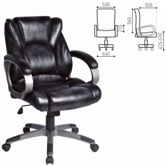 Кресло офисное BRABIX "Eldorado EX-504", экокожа, черное, 530874 в Нягани - nyagan.mebel24.online | фото 3