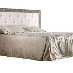 Кровать 2-х спальная(1,6 м)Тиффани Premium черная/серебро с мягким элементом со стразами с подъемным механизмом (ТФКР-2[3][7](П) в Нягани - nyagan.mebel24.online | фото