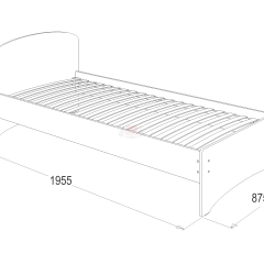 Кровать-2 одинарная (800*1900) в Нягани - nyagan.mebel24.online | фото 2