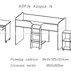 КАПРИЗ-14 Кровать 800 двухъярусная без рисунка в Нягани - nyagan.mebel24.online | фото 2